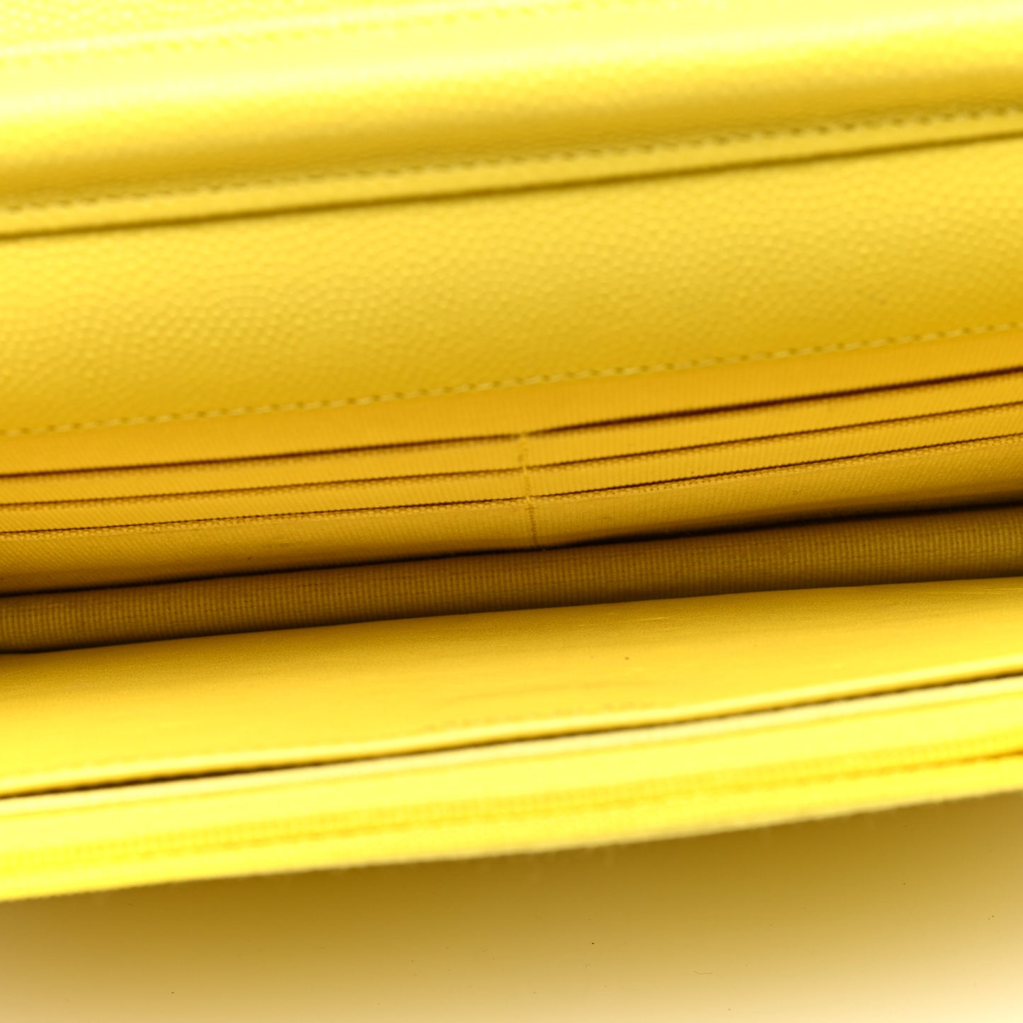Caviar Quilted Wallet on Chain WOC Yellow