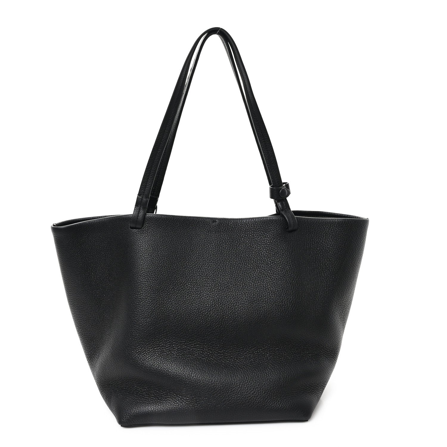 The Row Grained Calfskin Park Tote Three Black 1 of 11
