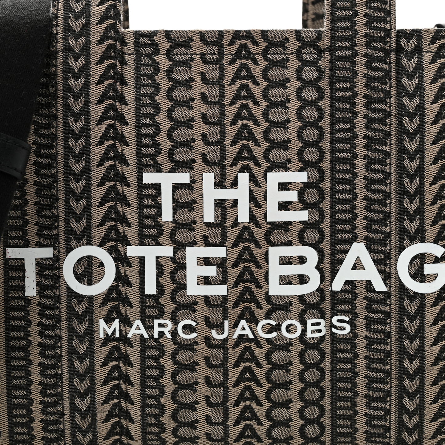 Cotton Jacquard Monogram Mini The Traveler Tote Bag Beige Multicolor