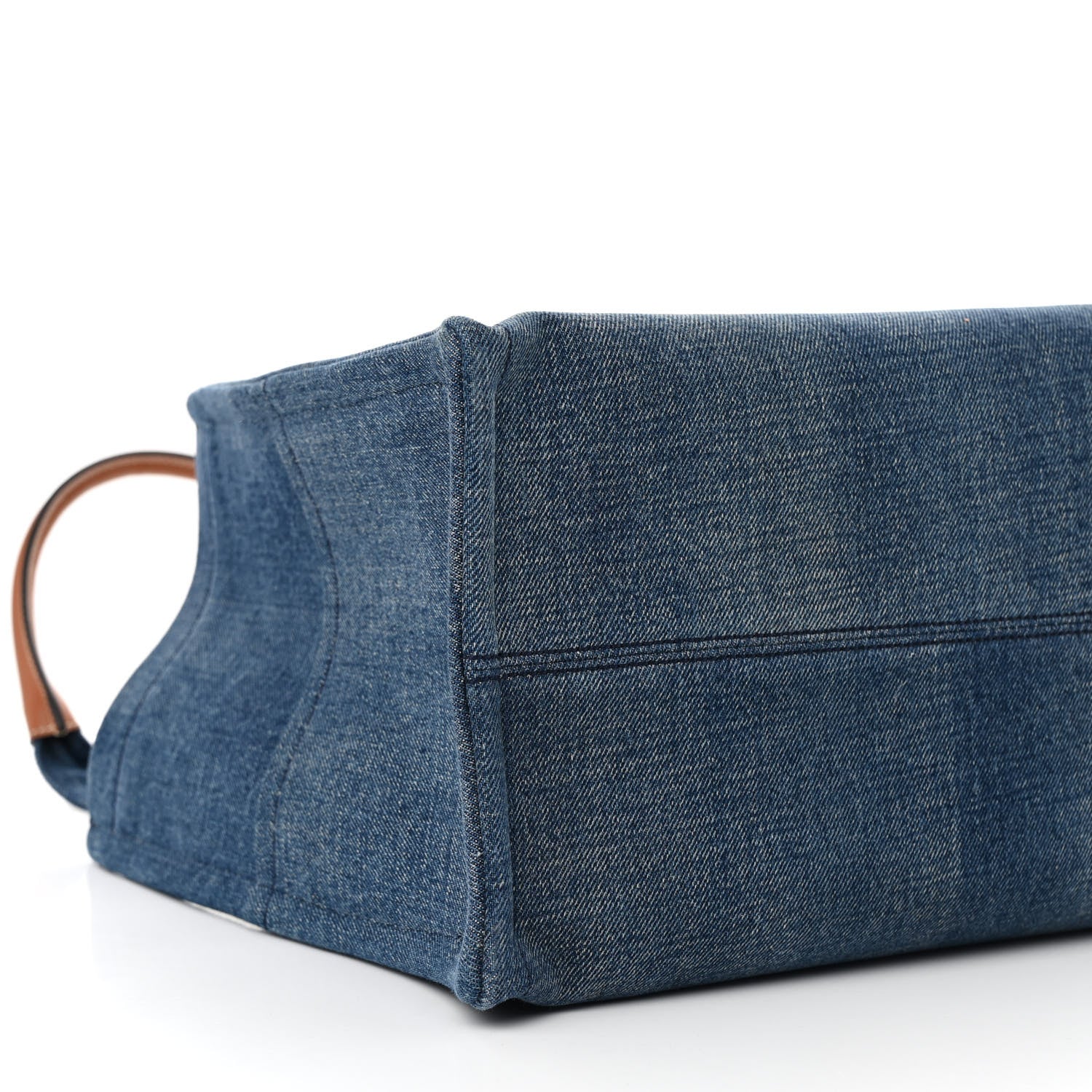 Celine Denim Large Thais Cabas Navy Tan 9 of 12