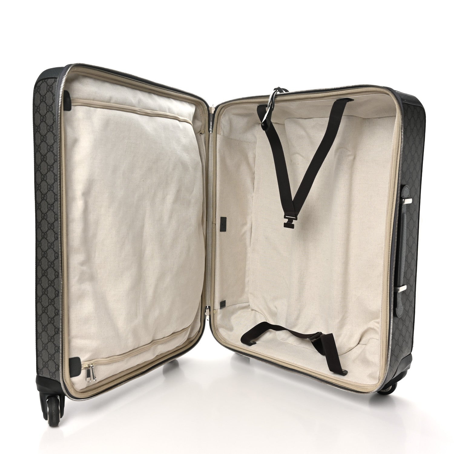 Gucci GG Supreme Monogram Web Medium Savoy Trolley  Black 4 of 9