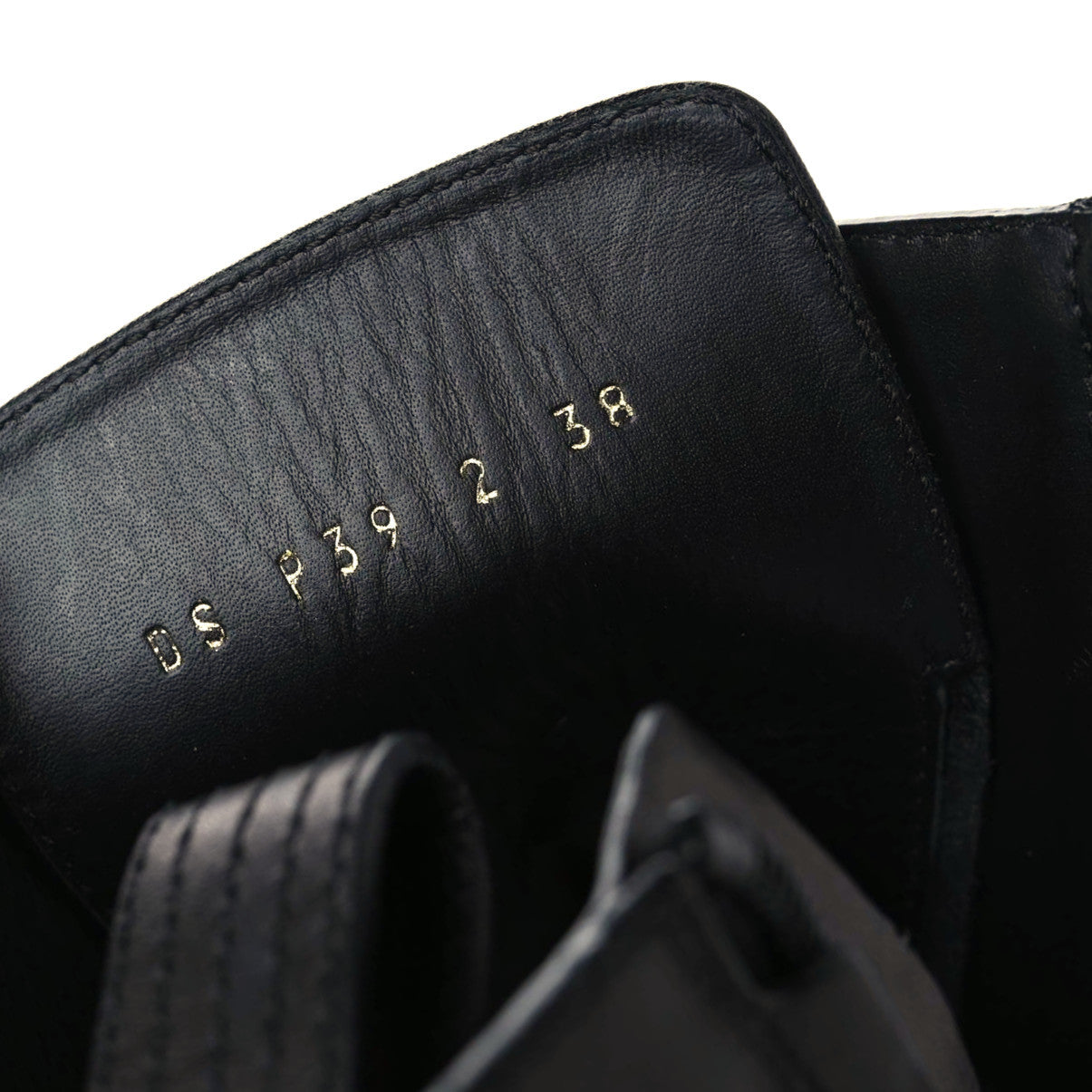 Calfskin Womens VLOGO 35mm Combat Boots 38 Black