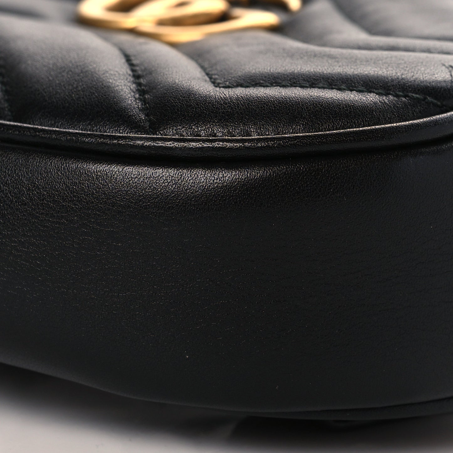 Calfskin Matelasse GG Marmont Belt Bag 75 30 Black