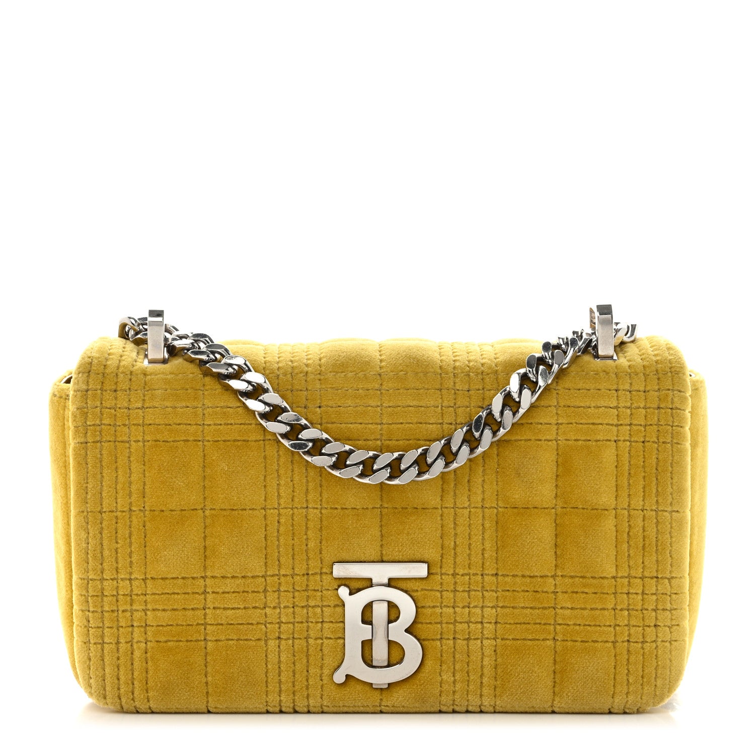 Burberry Velvet Quilted Mini Lola Bag Yellow 1 of 10