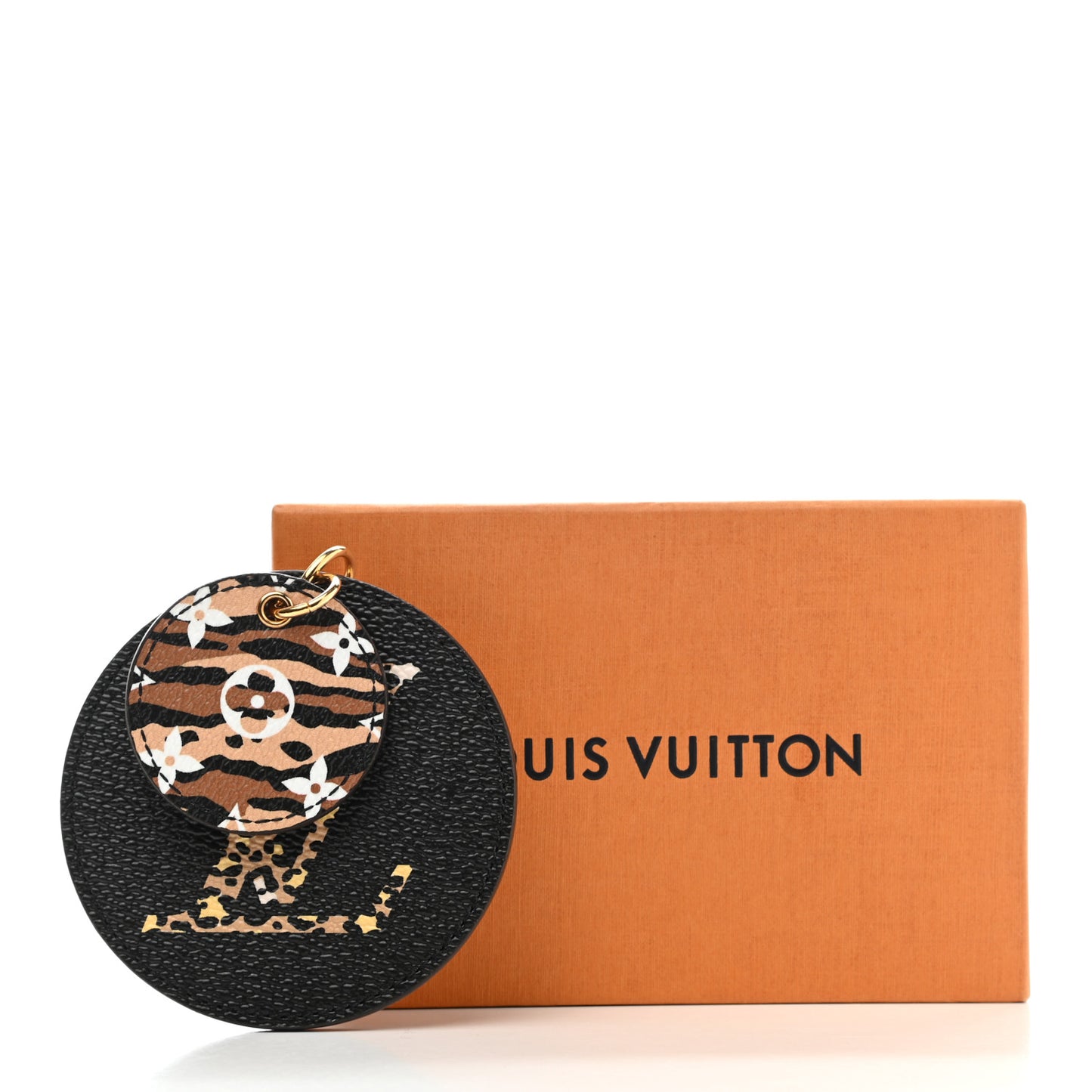 Monogram Giant Jungle Bag Charm Key Holder Black