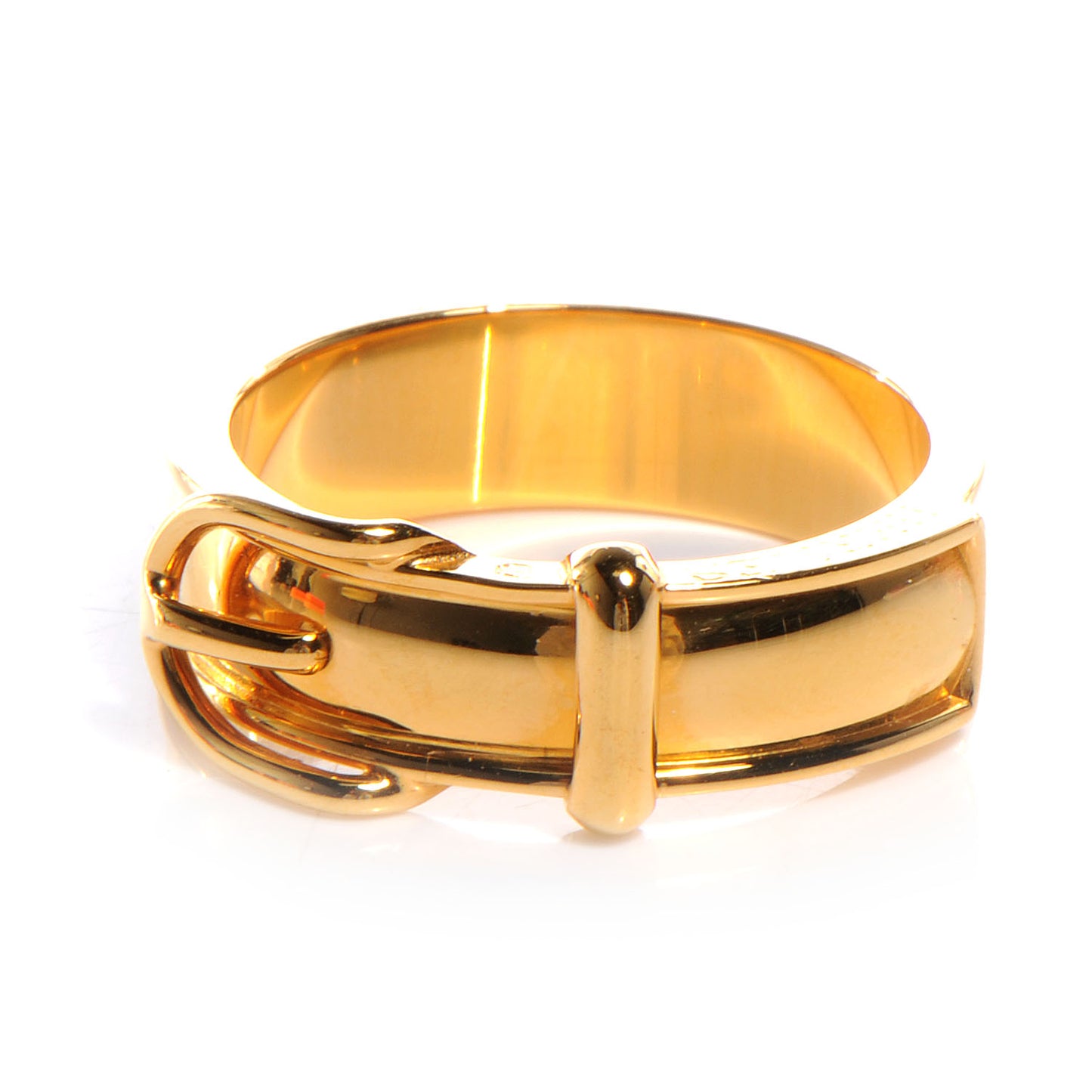 Belt Buckle Scarf Ring Gold Plated