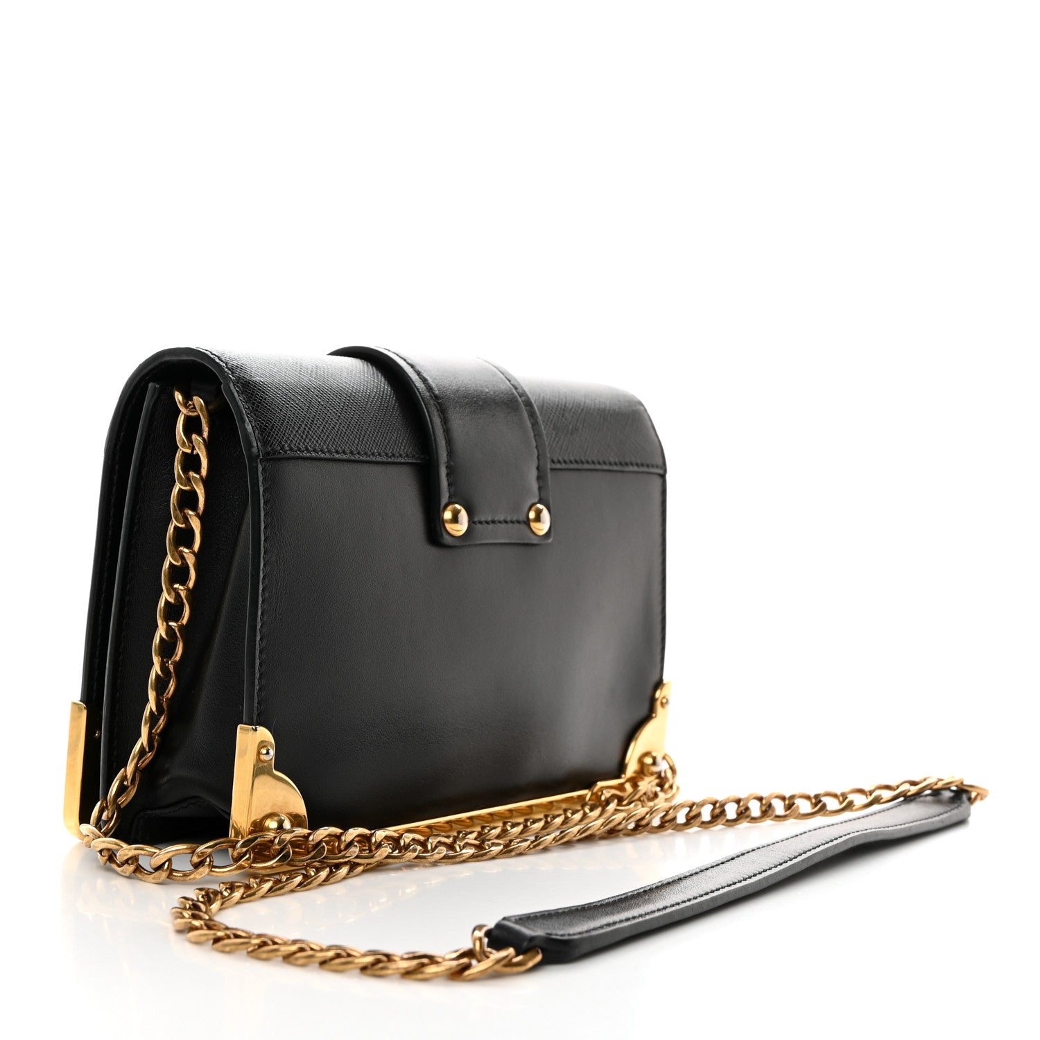 Prada City Calf Saffiano Cahier Astrology Bag Black 2 of 15