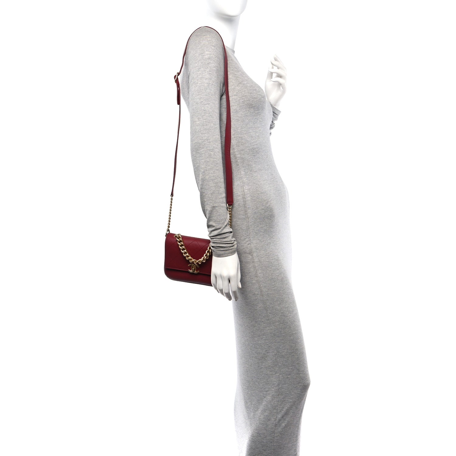 Chanel Calfskin Stitched Flap Red 2 of 11