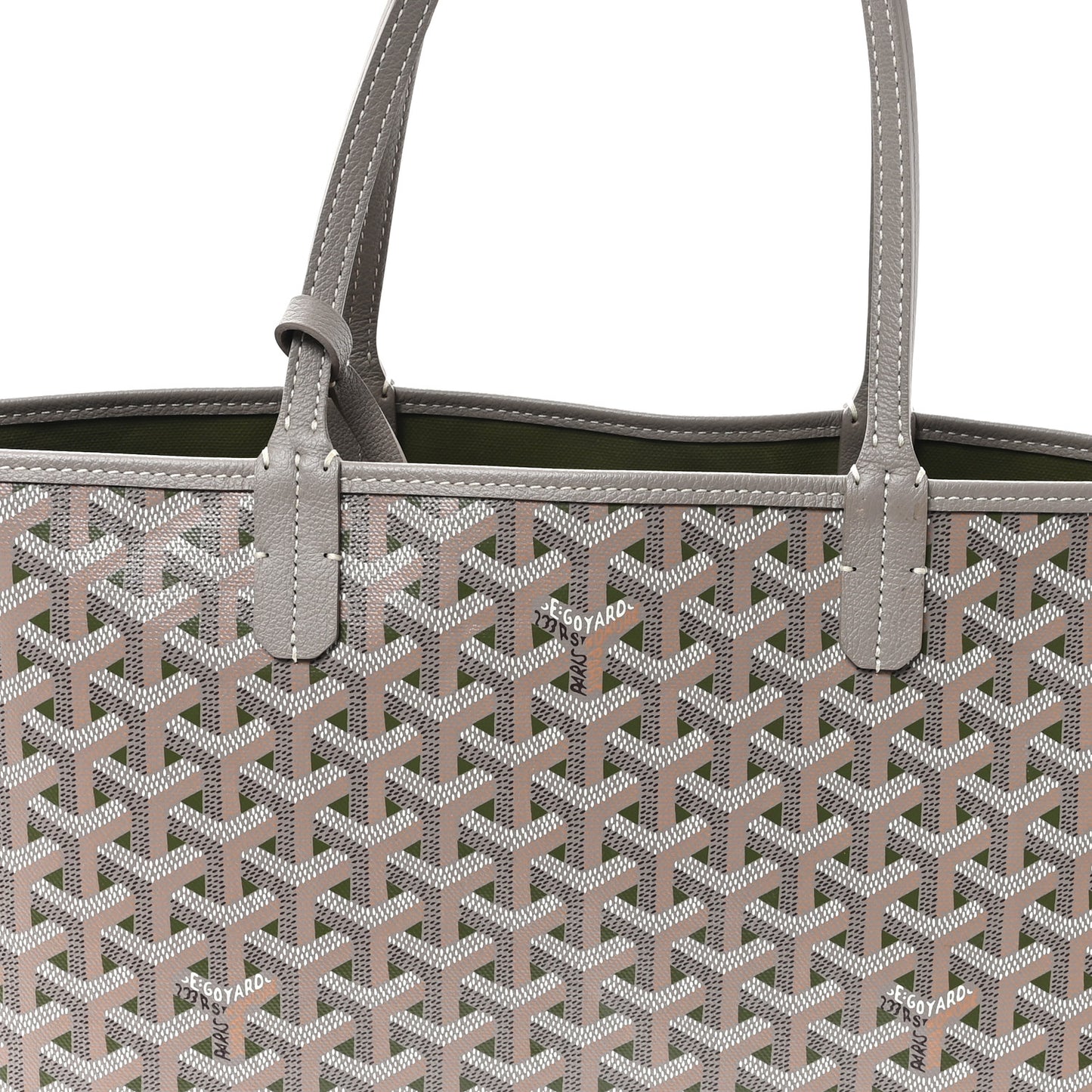 Goyardine Saint Louis Claire Voie PM Grege Khaki