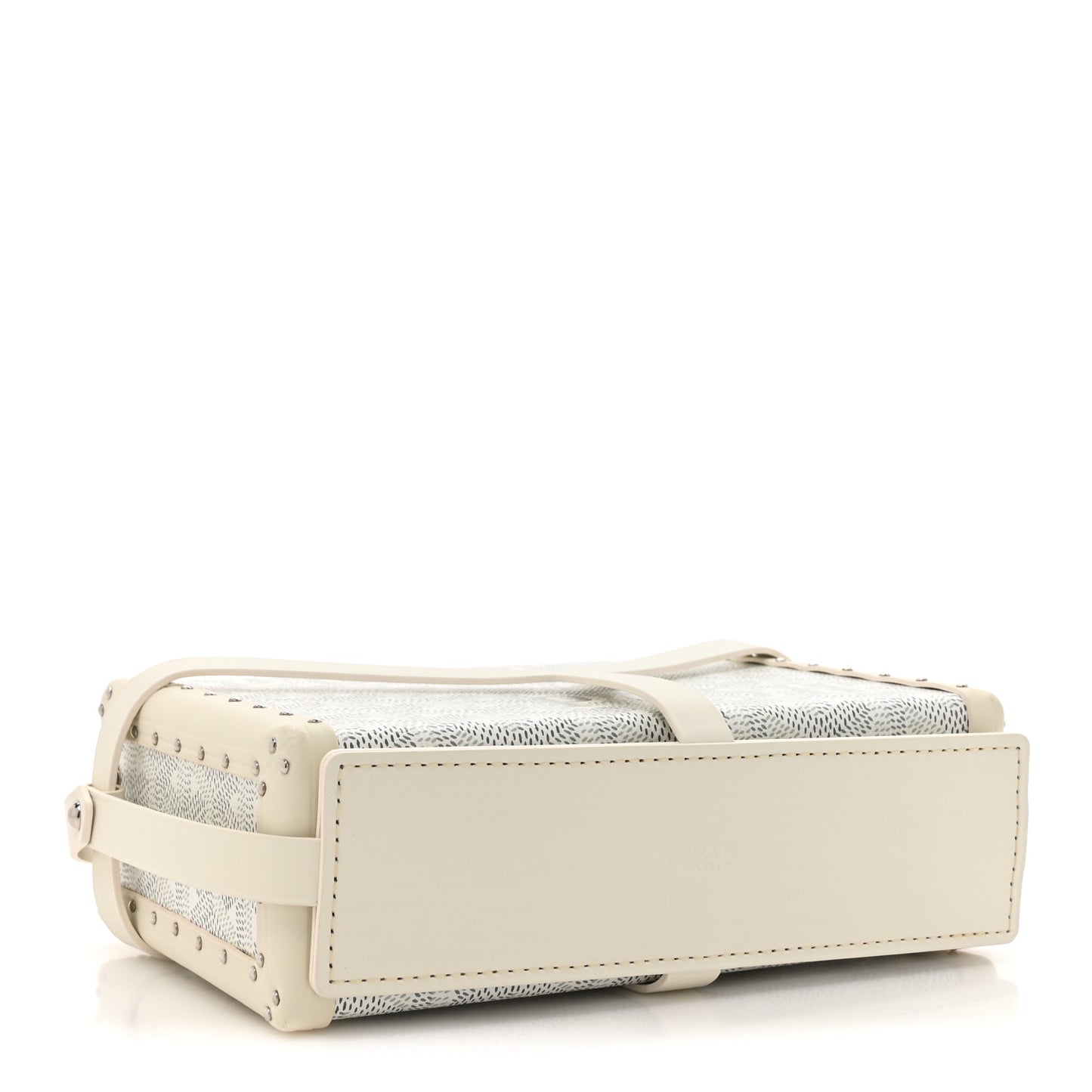 Goyardine Minaudiere Trunk Bag White