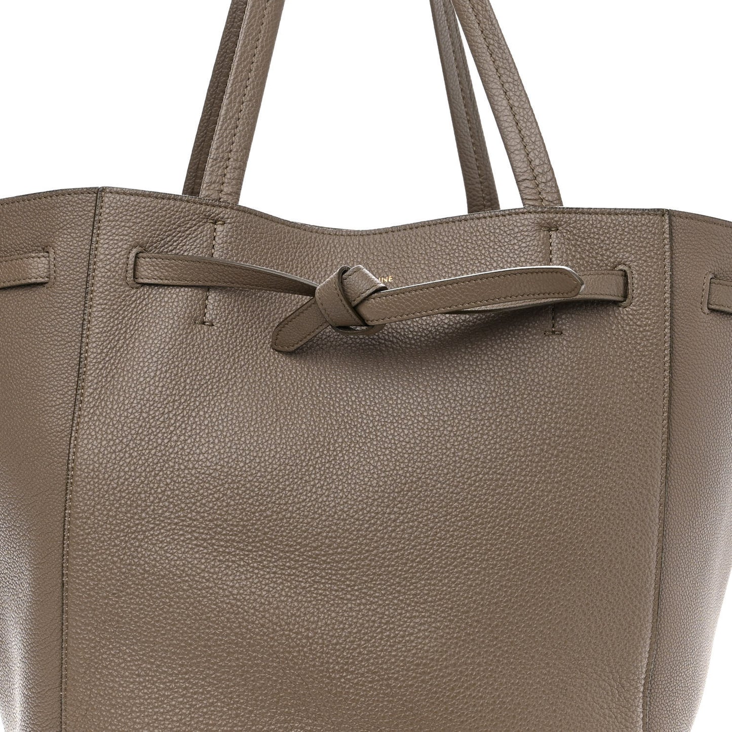 Soft Grained Calfskin Small Belt Cabas Phantom Taupe