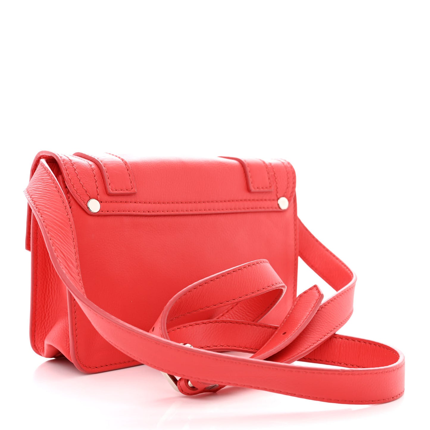 Lambskin PS1 Mini Pouch Messenger Deep Coral