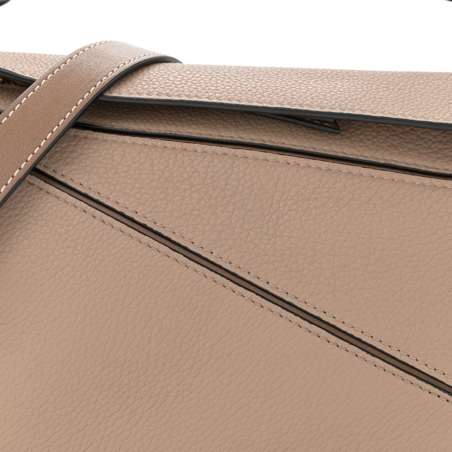 Grained Calfskin Small Puzzle Bag Sand Mink