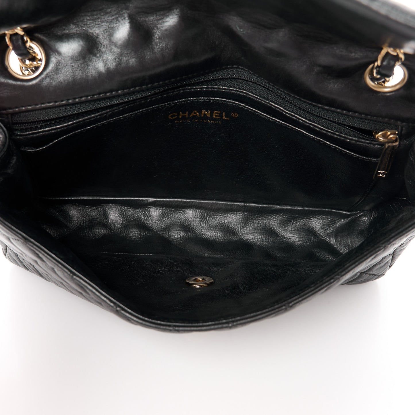 Lambskin Quilted Valentine Charms Medium Single Flap Black