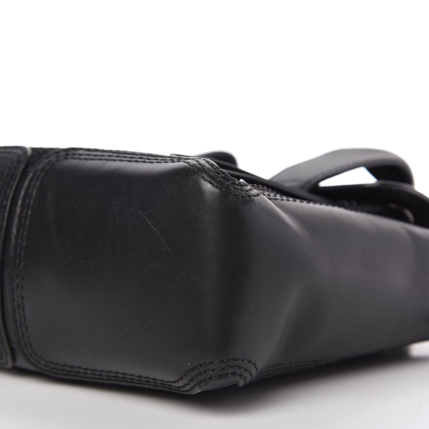 Smooth Calfskin Glitter Mini Pashli Satchel Black