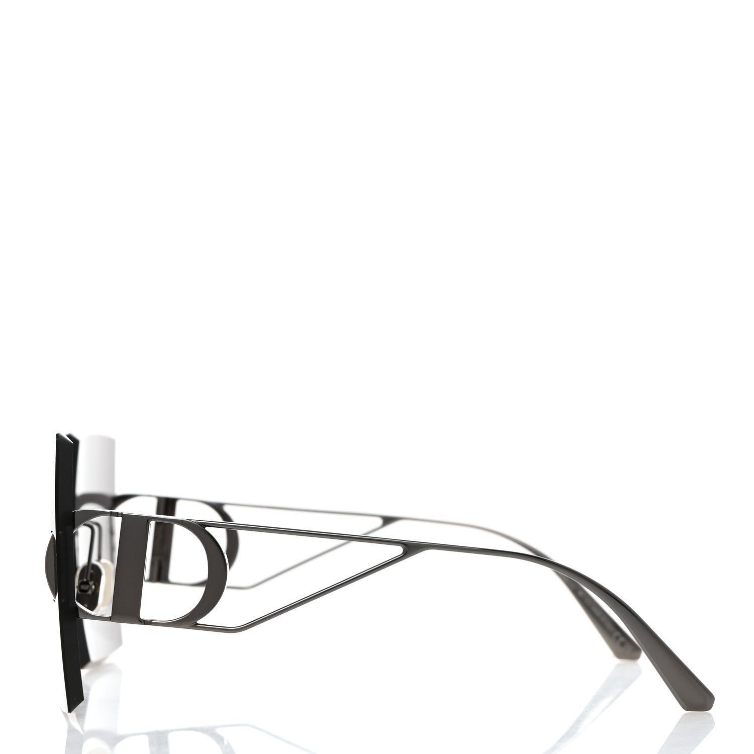 Christian Dior Square 30 Montaigne Sunglasses Shiny Gunmetal Smoke 3 of 7