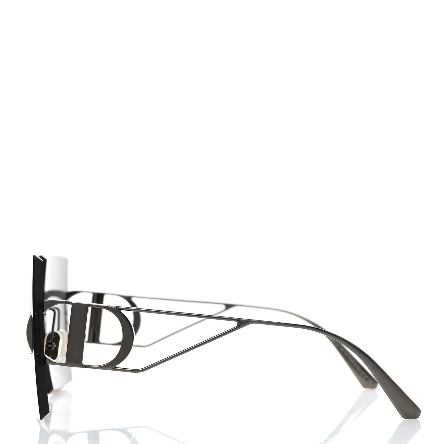 Square 30 Montaigne Sunglasses Shiny Gunmetal Smoke