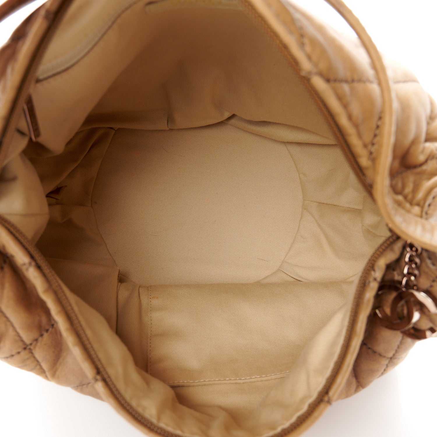 Chanel Lambskin Quilted Cloudy Bundle Hobo Beige 5 of 10
