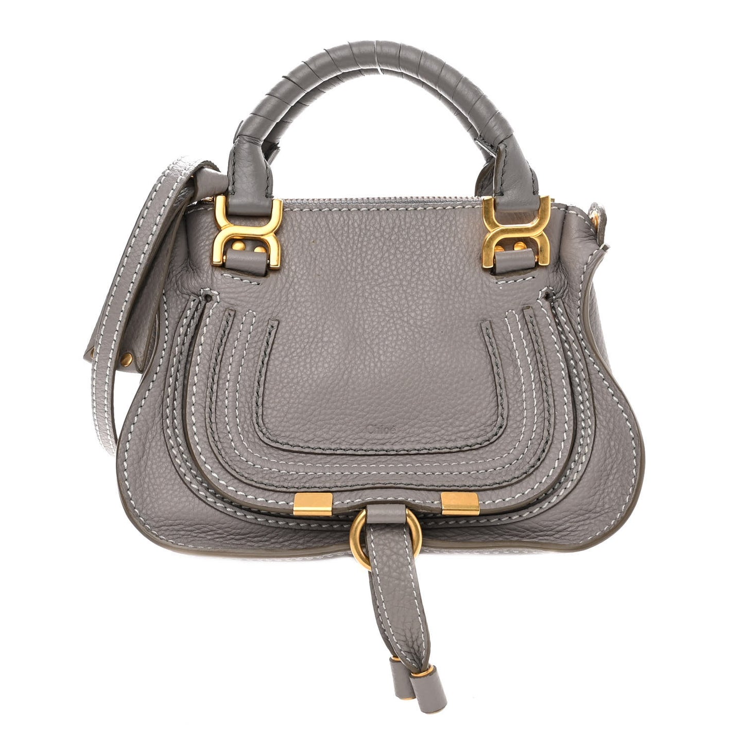 Calfskin Mini Marcie Satchel Light Cloud