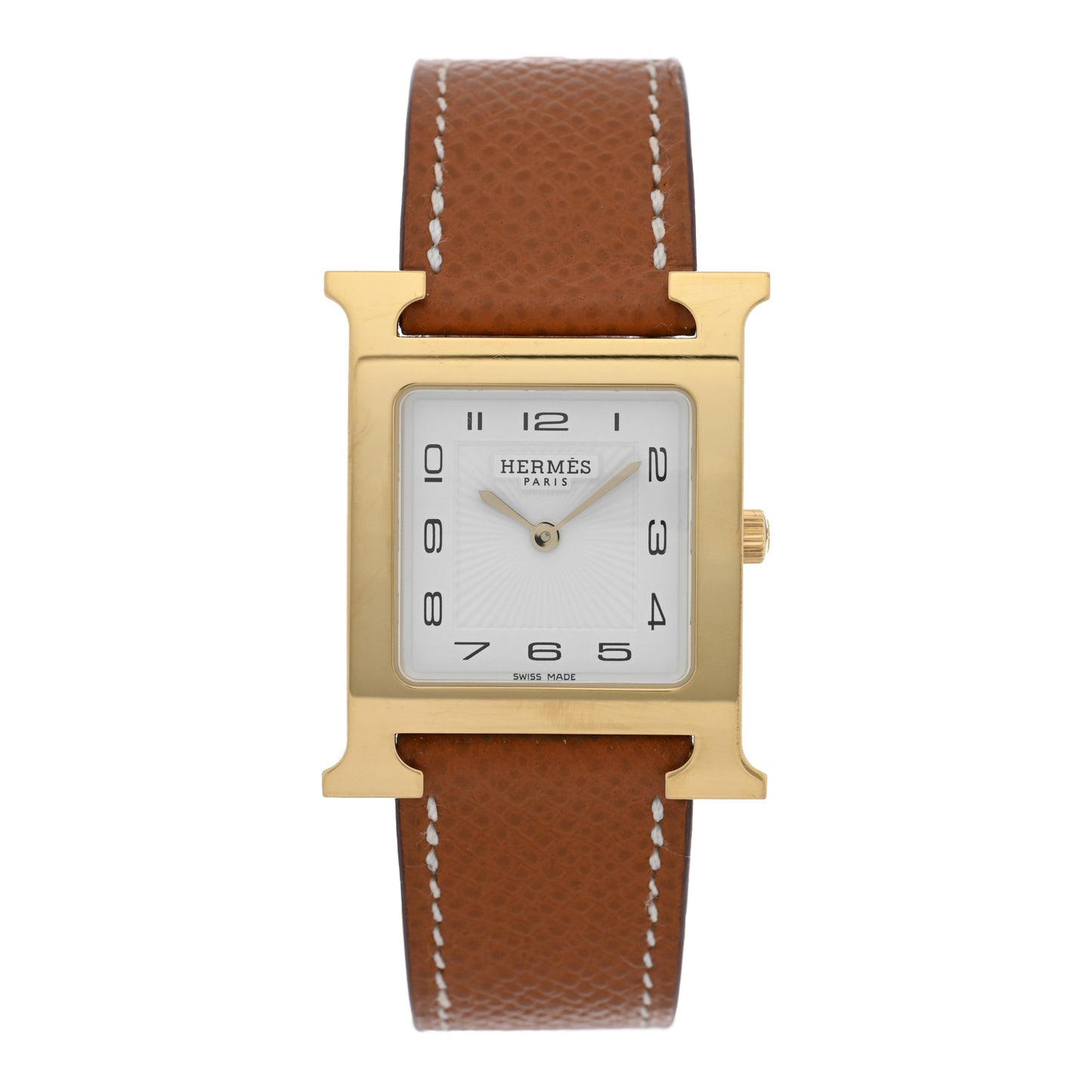 Stainless Steel Epsom 26mm Heure H Hour Quartz Watch Gold