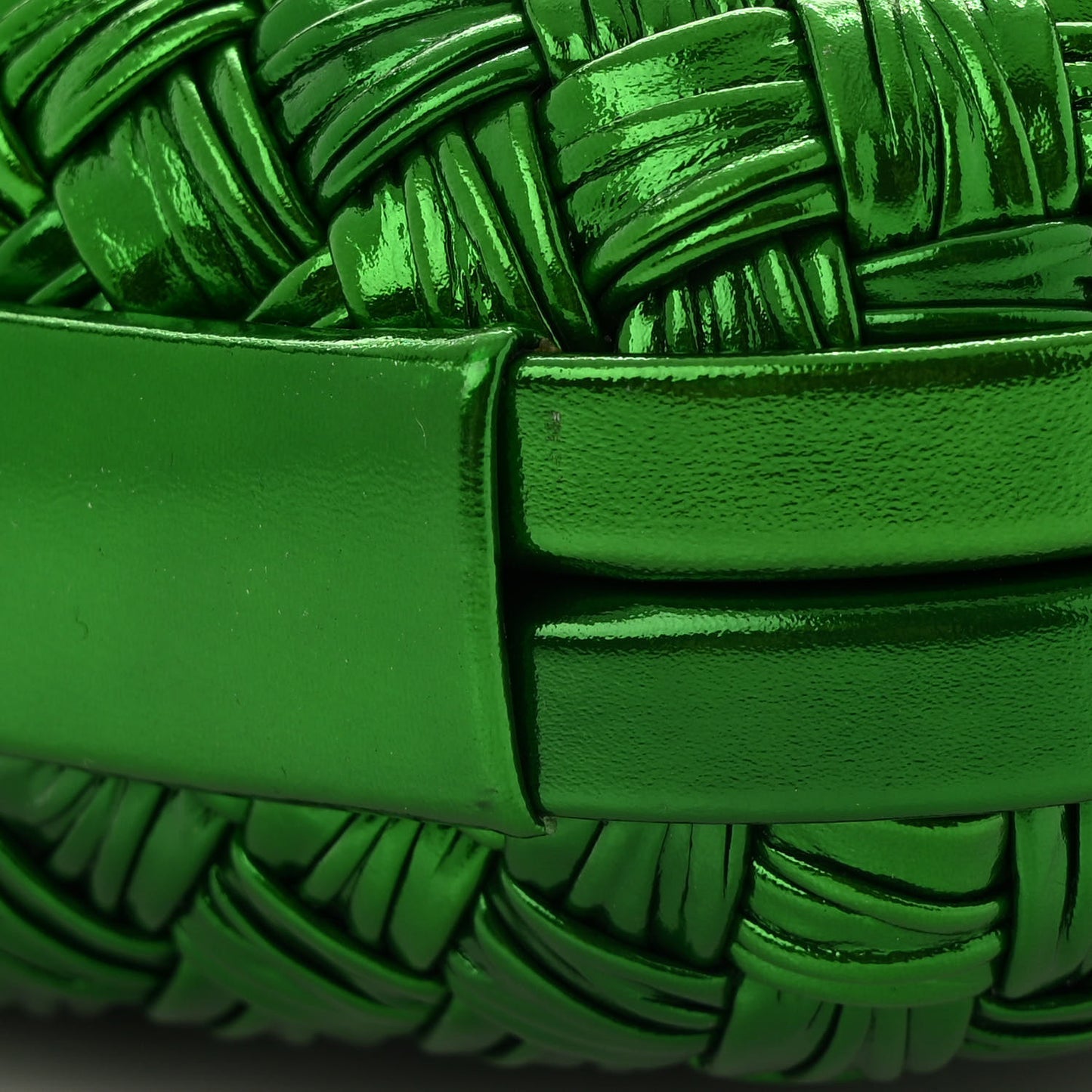 Metallic Calfskin Intrecciato Knot On Strap Envy