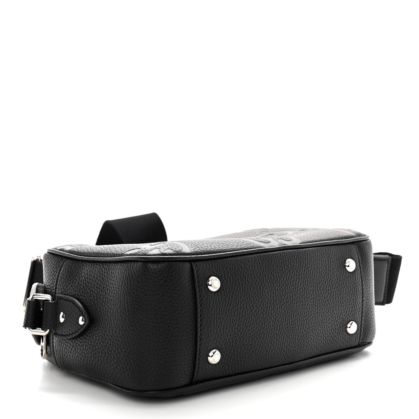 Piuma Calfskin Jumbo GG Embossed Medium Messenger Bag Black
