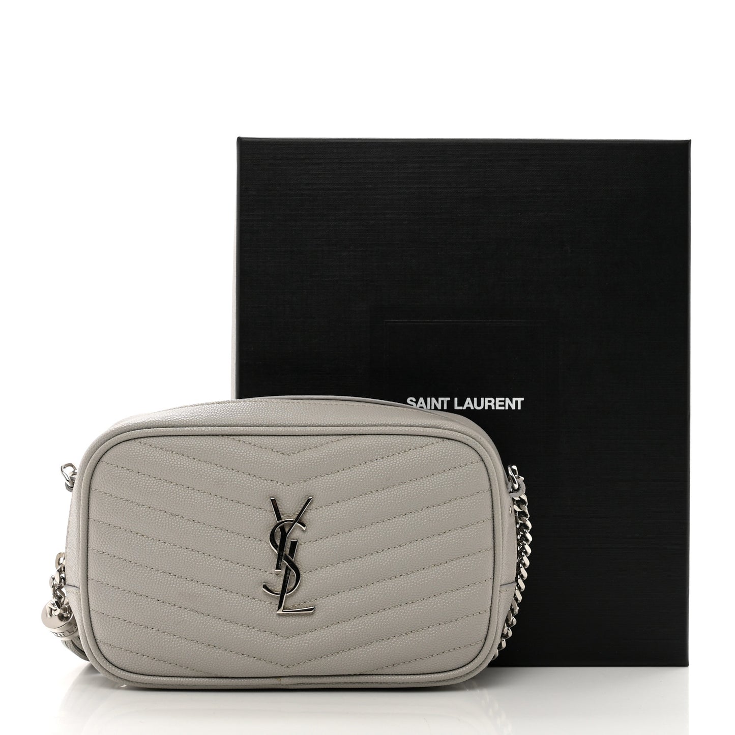 Grain De Poudre Matelasse Monogram Mini Lou Camera Bag Granite