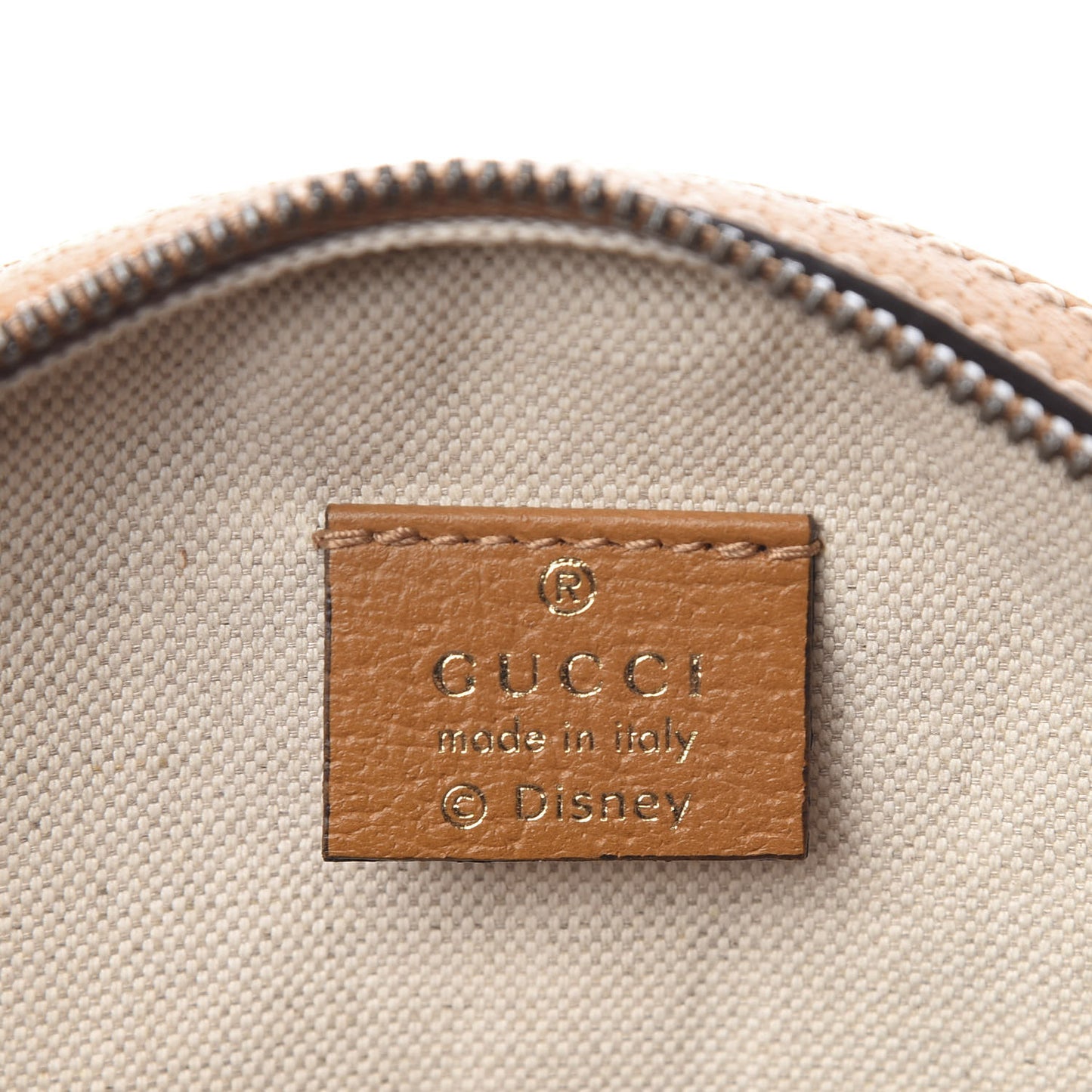 X DISNEY Mini Vintage GG Supreme Monogram Mickey Mouse Round Shoulder Bag Beige Vintage Sun Oil