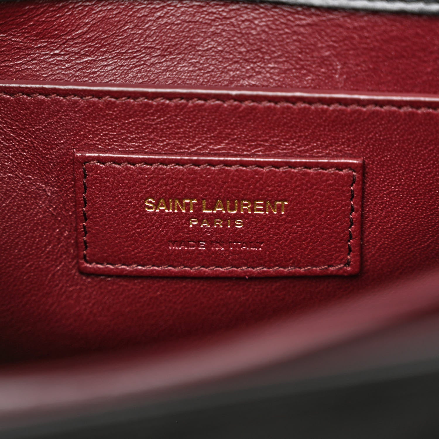 Saint Laurent Kid Scamosciato Smooth Calfskin Medium Classic Monogram Cassandra Top Handle Black Rouge Legion 6 of 12