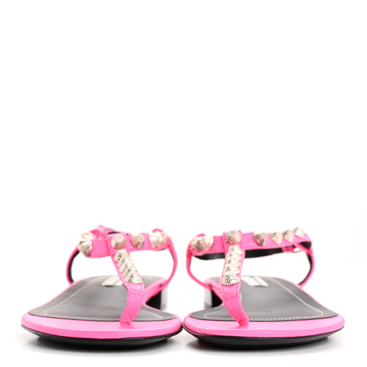Agneau Arena Cagole Flat Thong Sandals 36.5 Rose Fluo