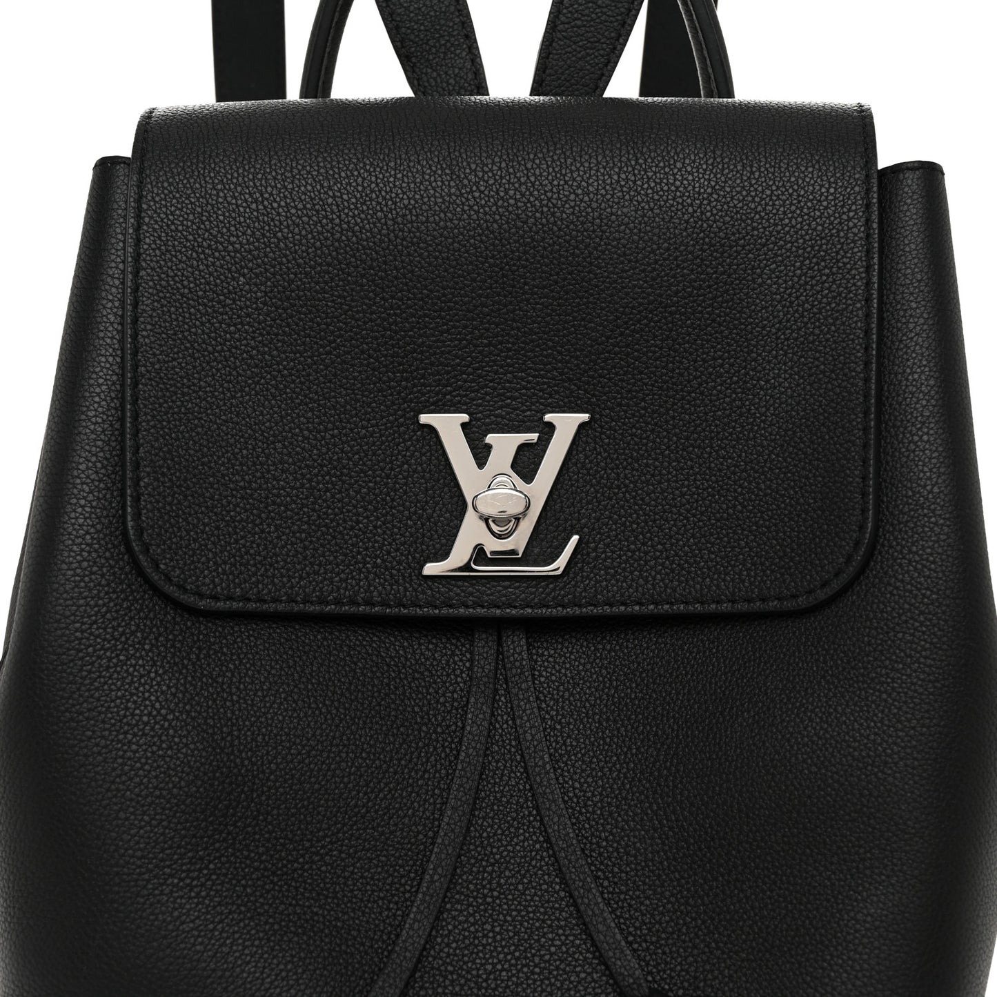 Calfskin Lockme Backpack Black