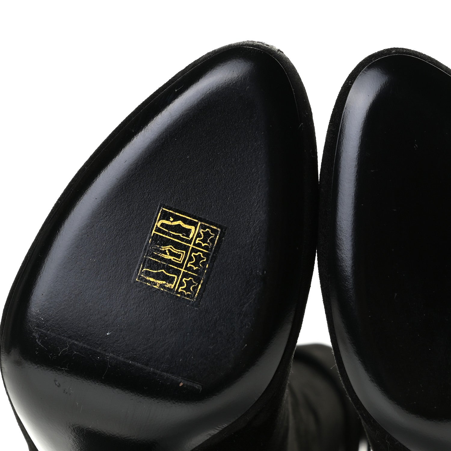 Saint Laurent Suede Joplin Buckle 105 Booties 37.5 Black 7 of 15