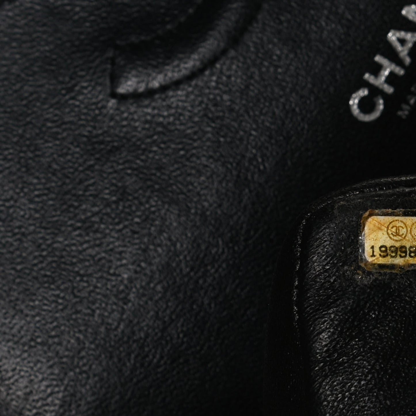 Patent Quilted Medium Double Flap Black