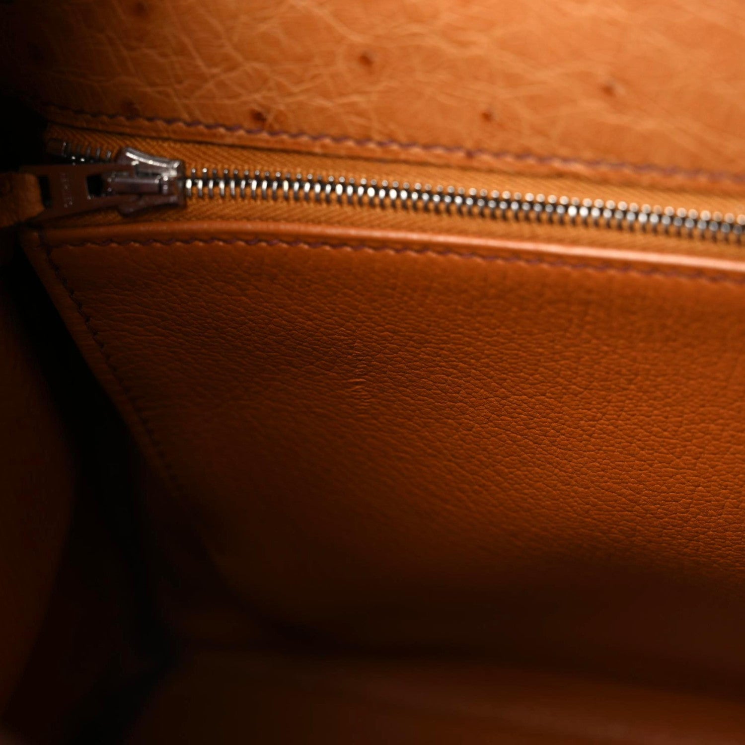 Hermes Ostrich Kelly Retourne 32 Gold 14 of 18