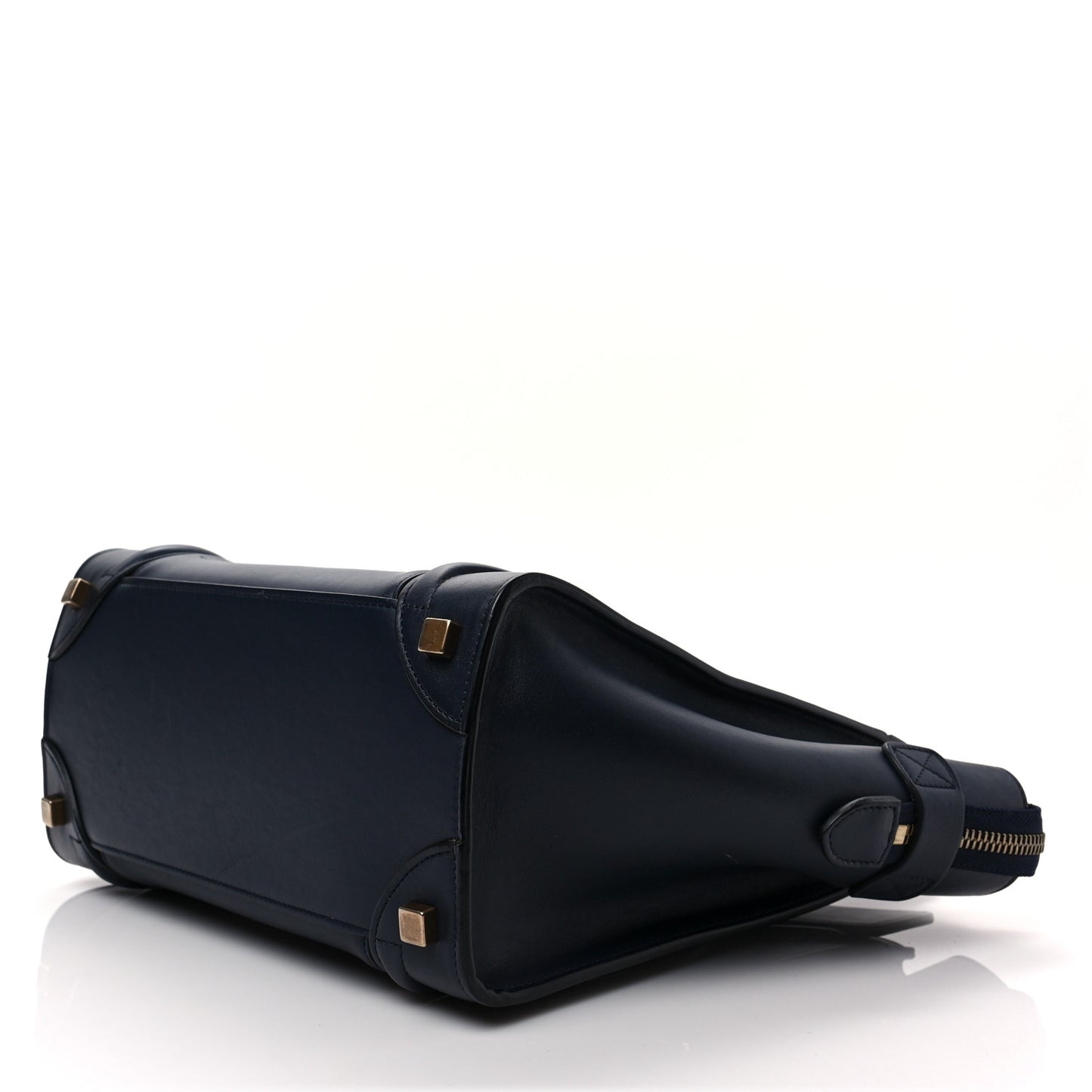 Smooth Calfskin Interstice Micro Luggage Navy Blue