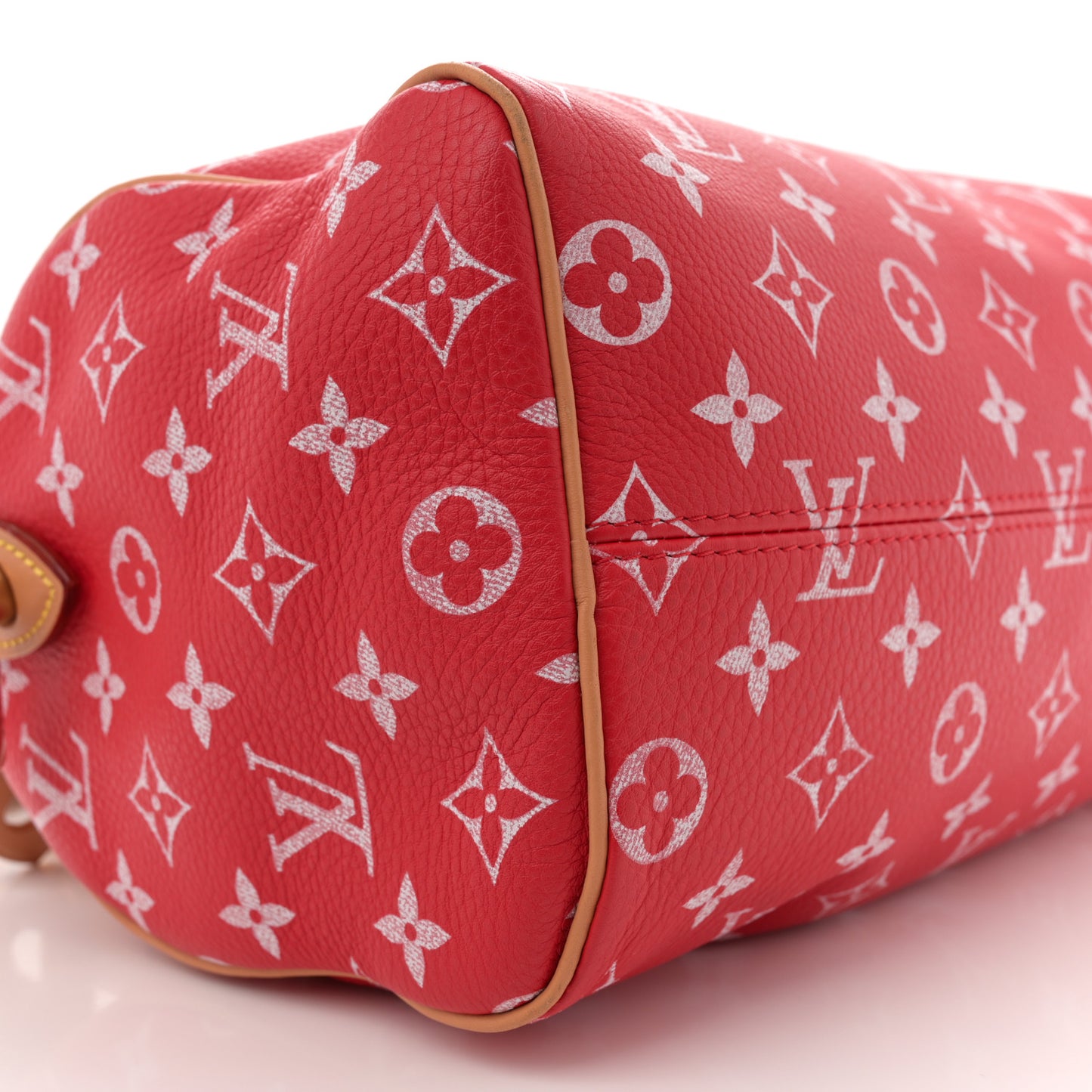 Soft Calfskin Monogram Speedy P9 Bandouliere 25 Red