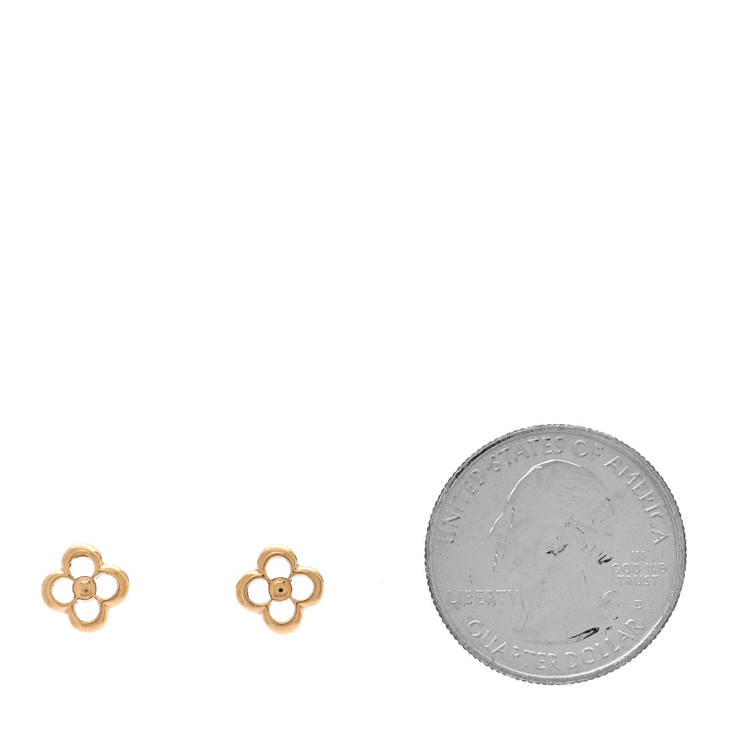 Brass Flower Full Stud Earrings Gold