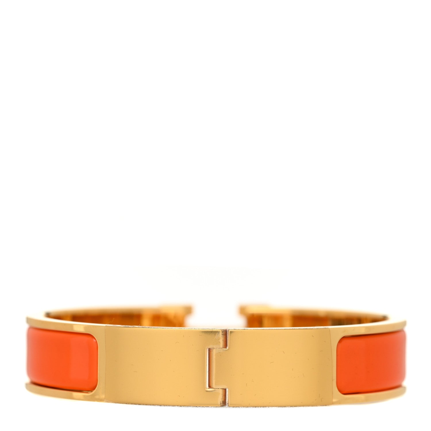 Hermes Enamel Narrow Clic Clac H Bracelet PM Orange 3 of 5