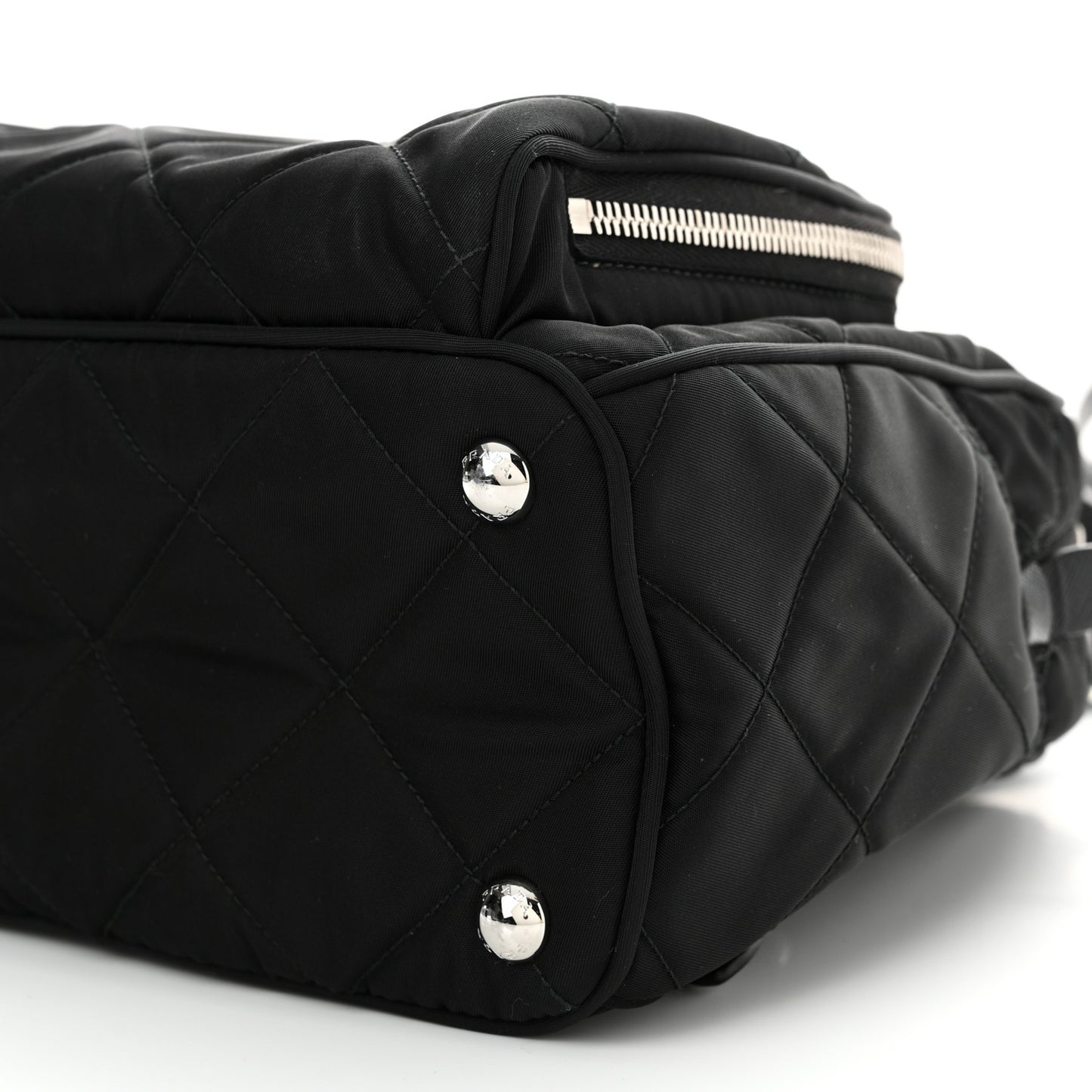 Nylon Tessuto Impuntu Quilted Backpack Black