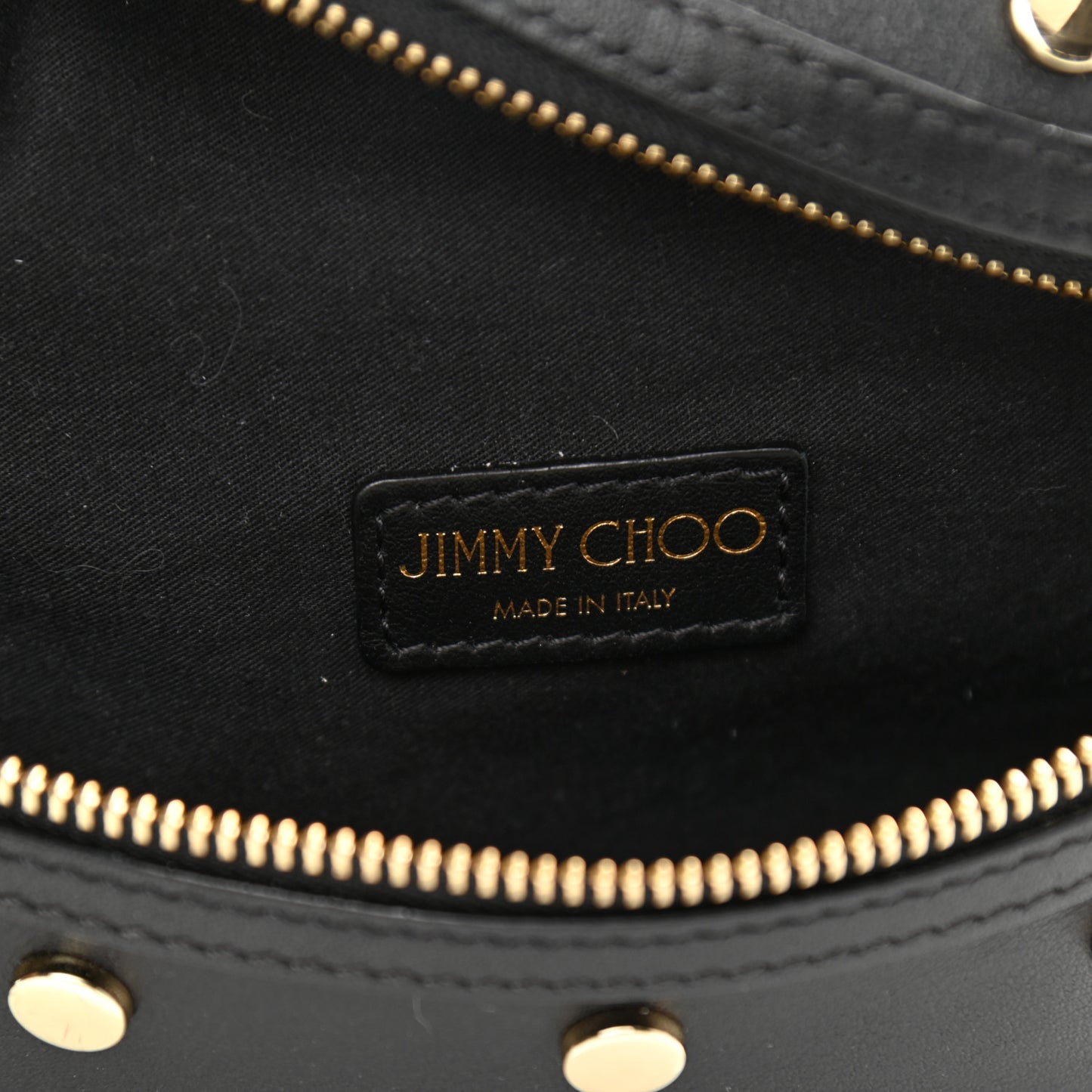 Calfskin Studded Lockett Belt Bag Black