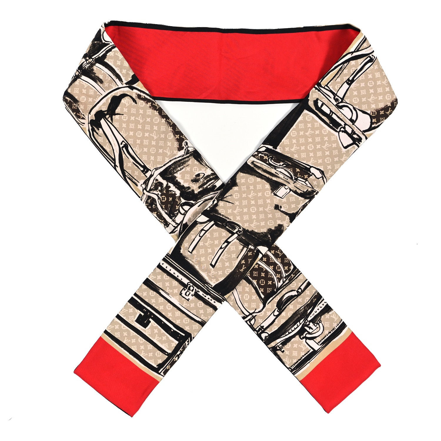 Louis Vuitton Silk Monogram Trunks Bandeau Brown 1 of 3