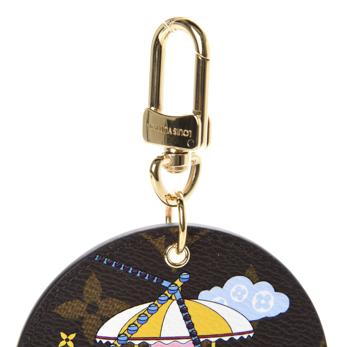 Monogram 2020 Christmas Animation Big Wheel Bag Charm Key Ring Rose Ballerine