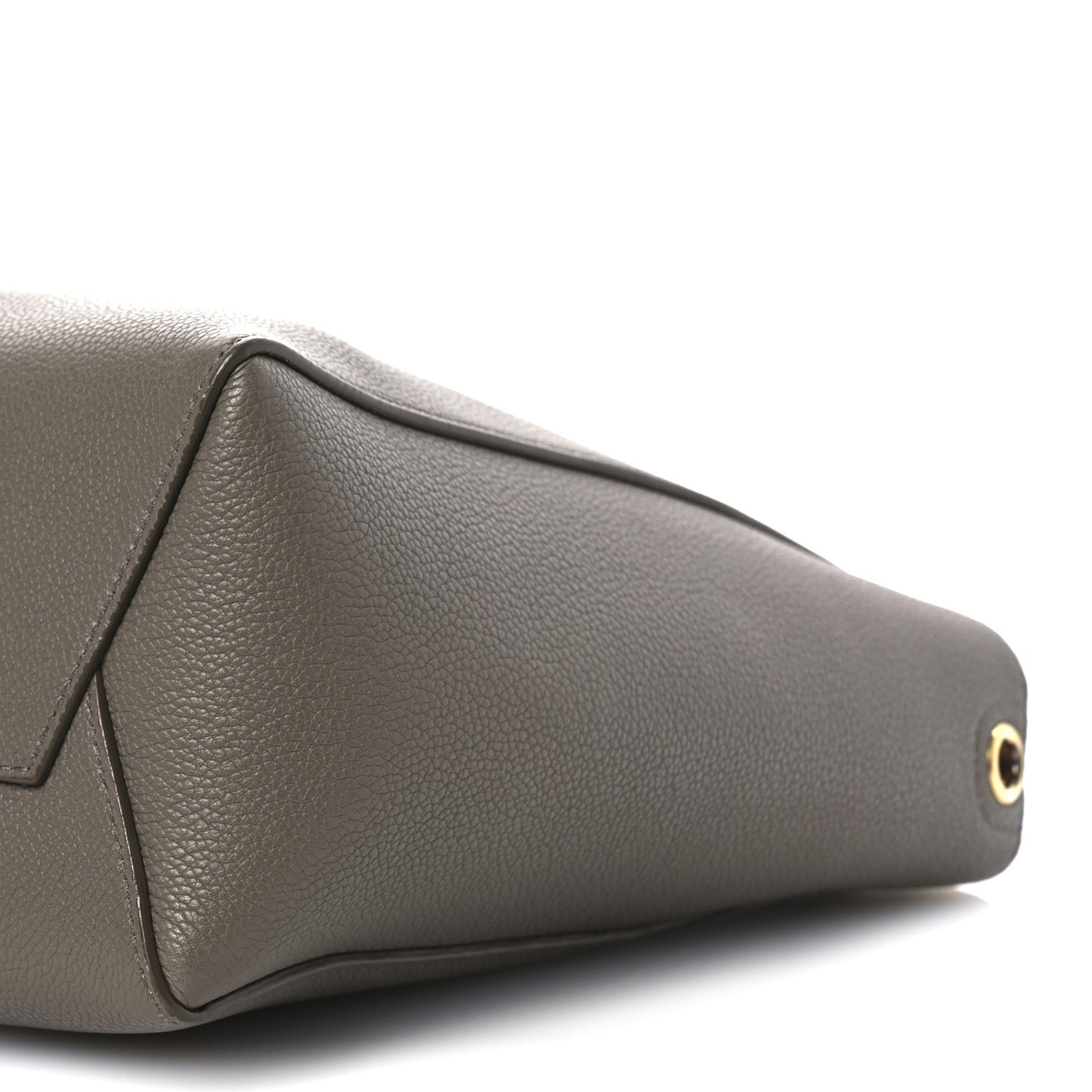 Soft Grained Calfskin Small Sangle Bucket Bag Taupe