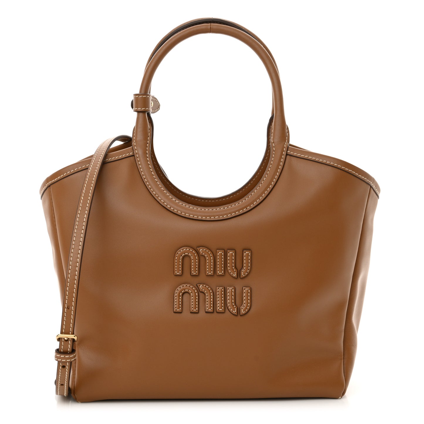 Soft Calf Softy Small Ivy Tote Bag Caramel