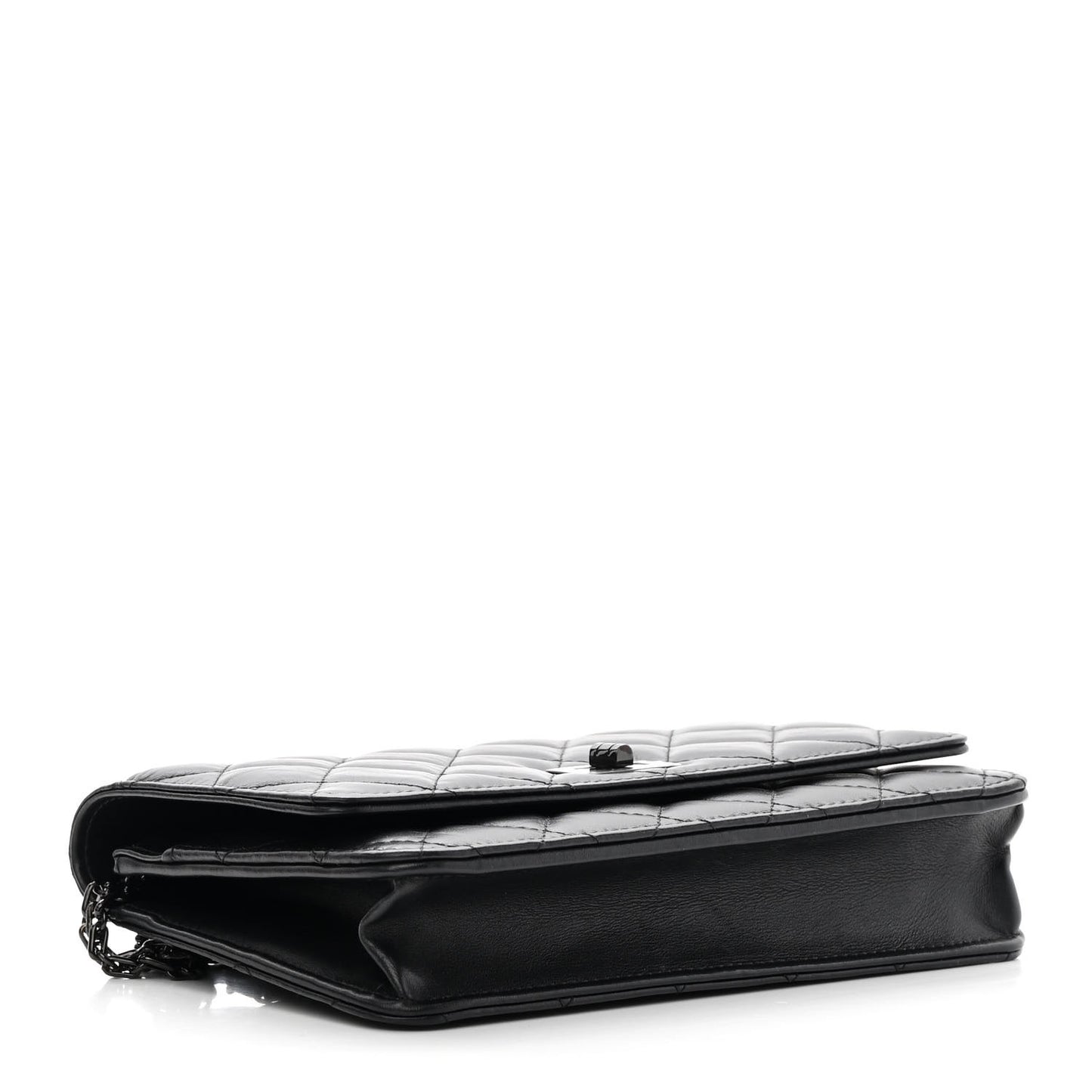 Aged Calfskin Quilted Reissue Wallet On Chain WOC So Black
