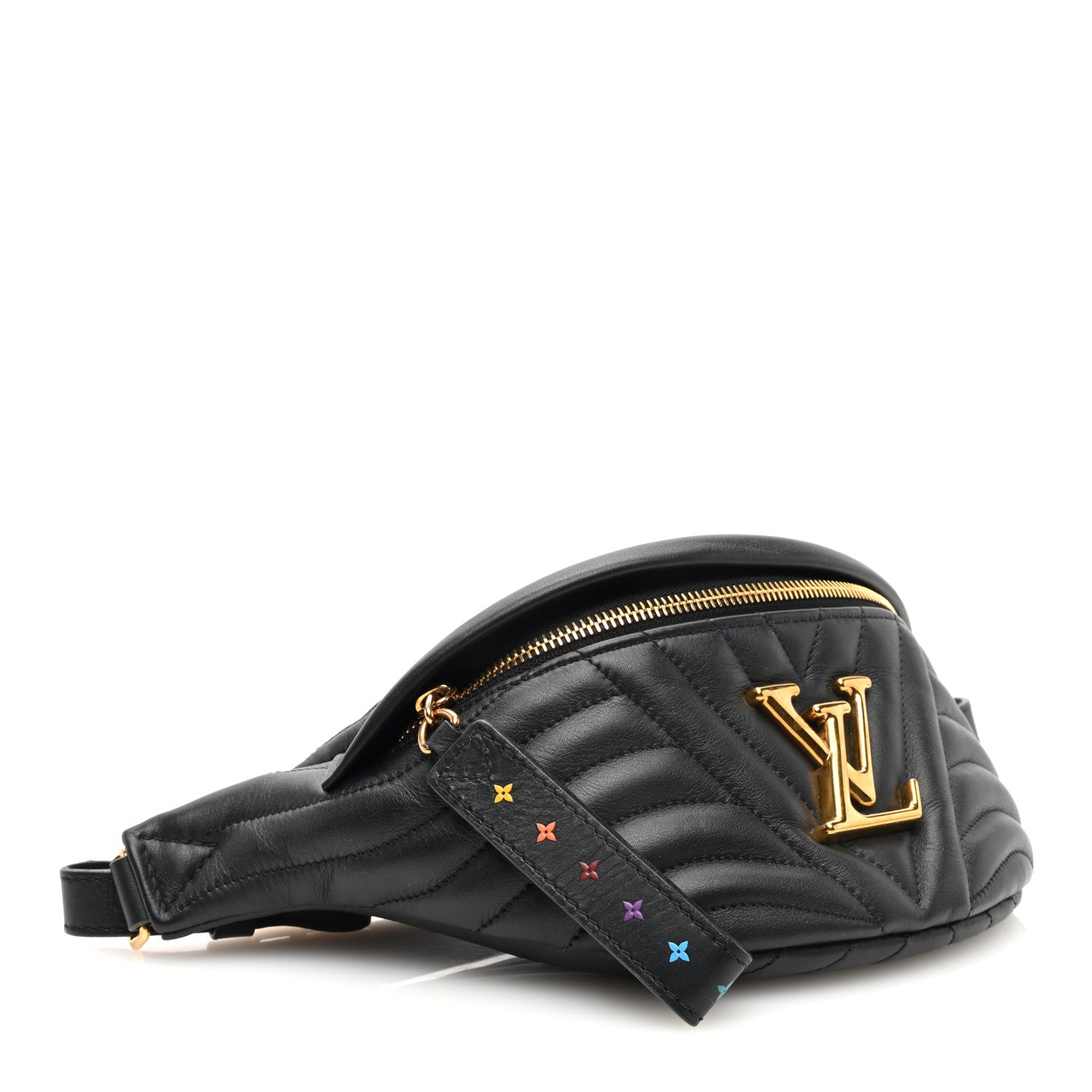 Louis Vuitton Calfskin Quilted New Wave Bumbag Black 4 of 9
