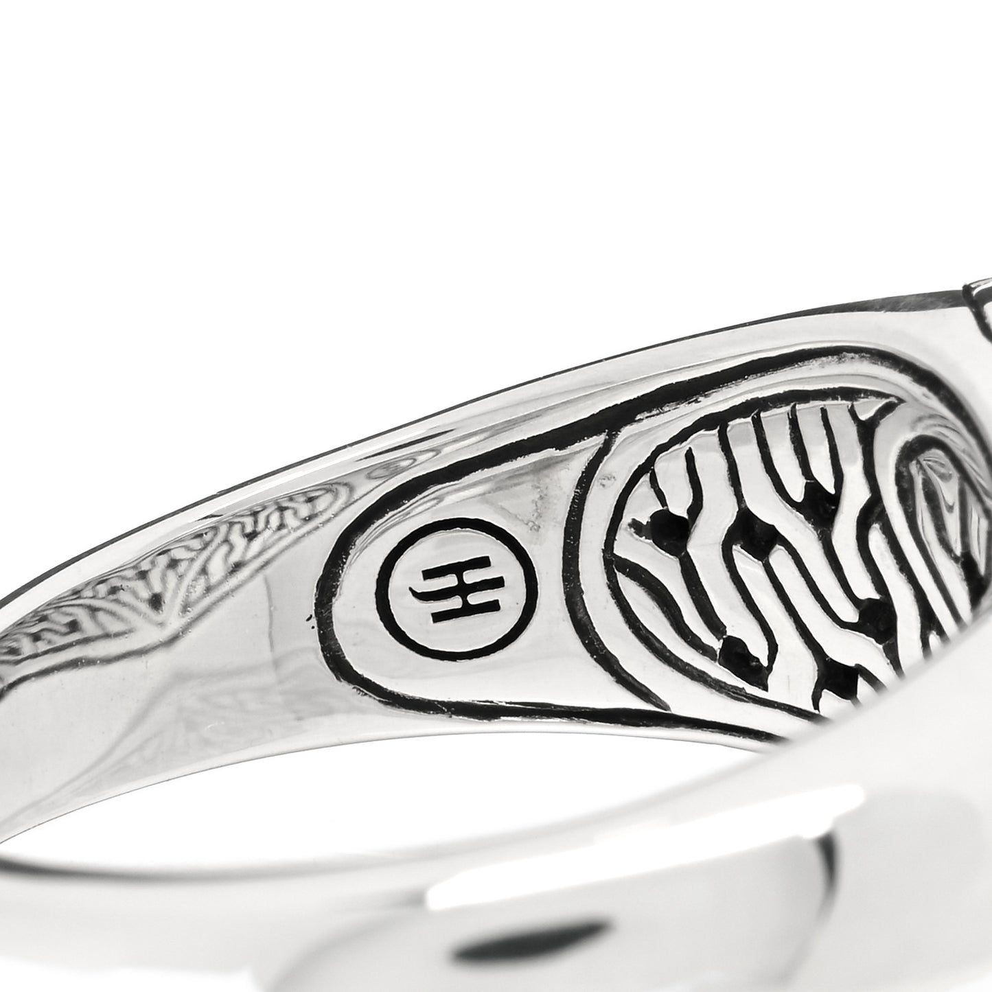 Sterling Silver Diamond Manah Signet Ring 54 7