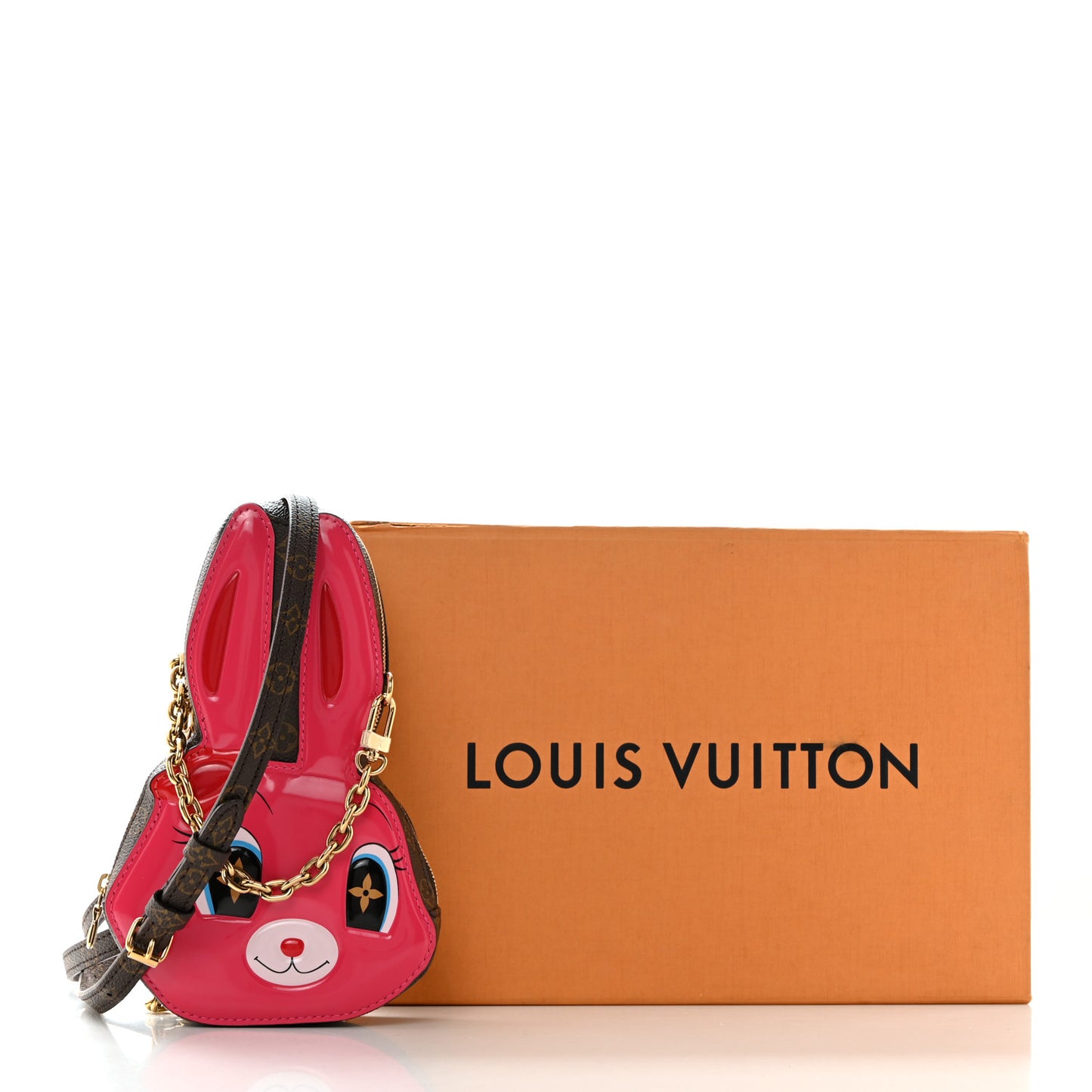 Monogram Rabbit Wallet On Chain Pink