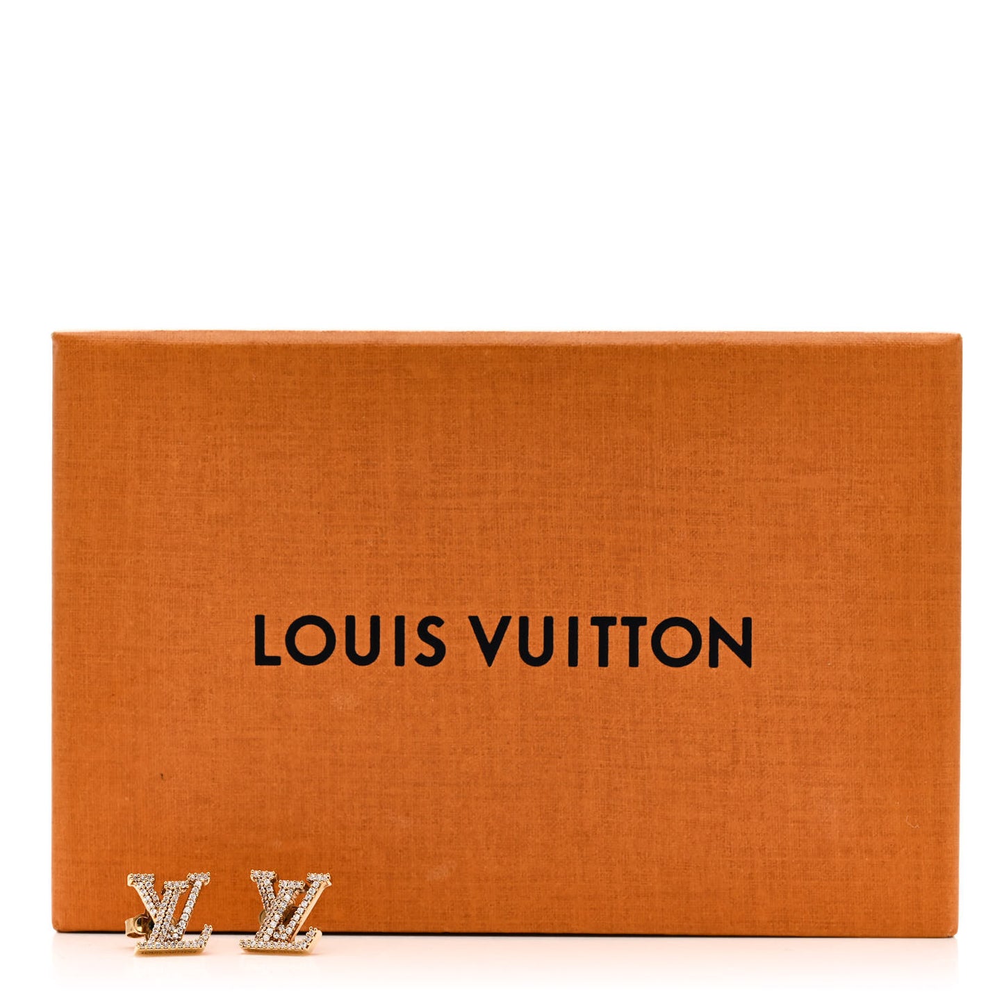 Metal Crystal LV Iconic Earrings Gold