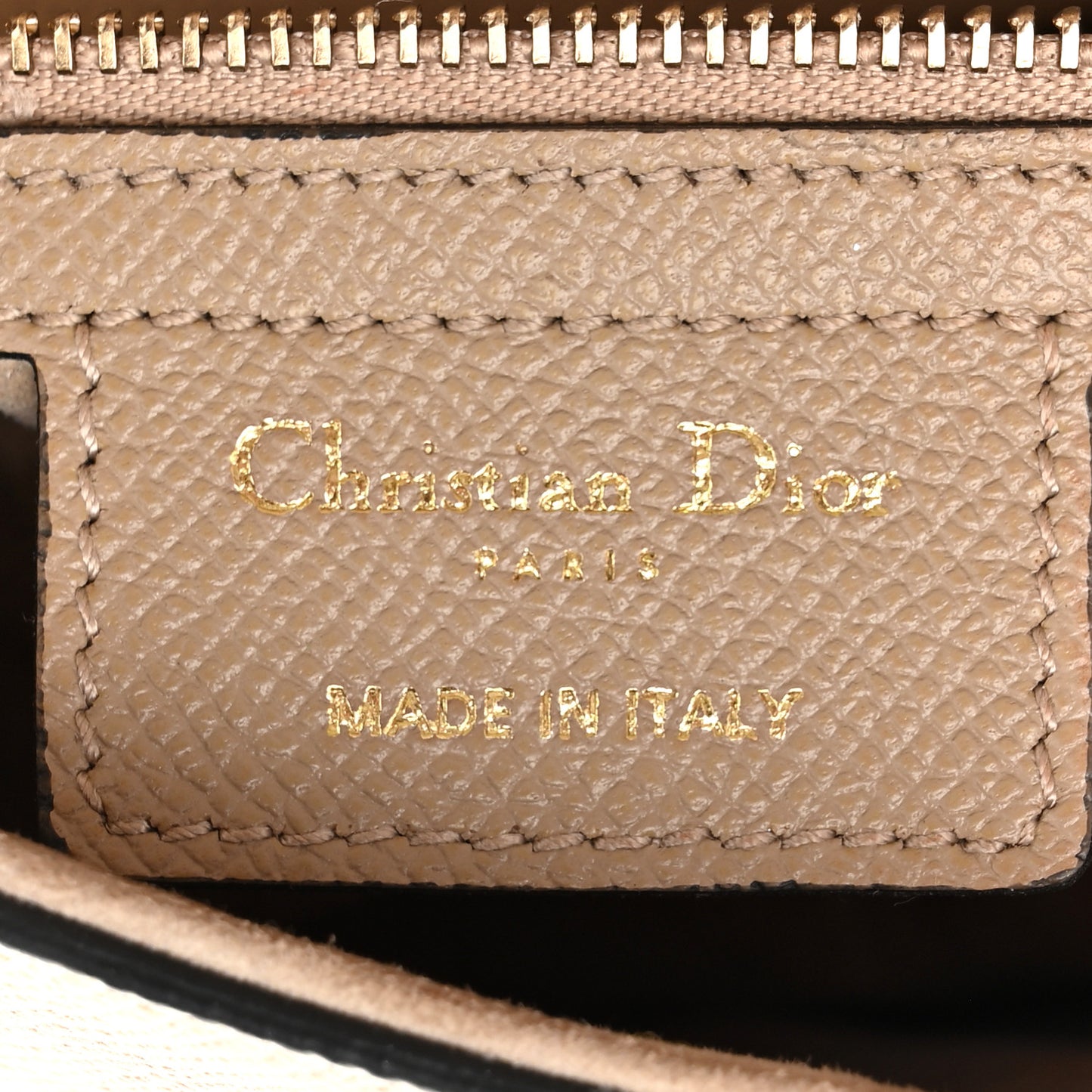 Grained Calfskin Saddle Bag With Strap Warm Taupe